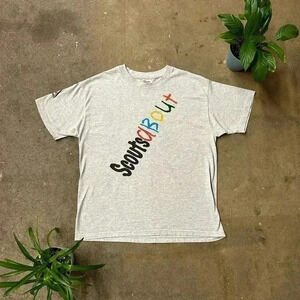 Vintage  Scouts About Crayon Spellout T-shirt Large